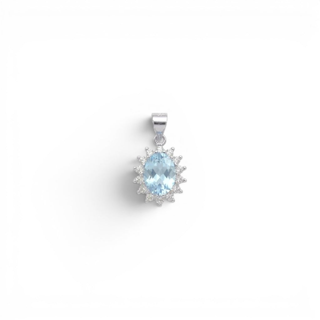 Ciondolo Ovale Kate con Zirconi In Argento 925