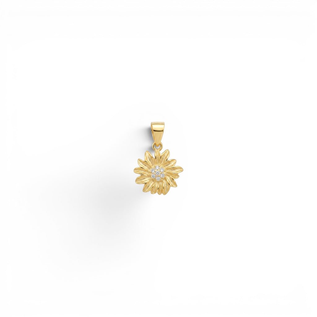 Ciondolo Girasole con Zirconi In Argento 925