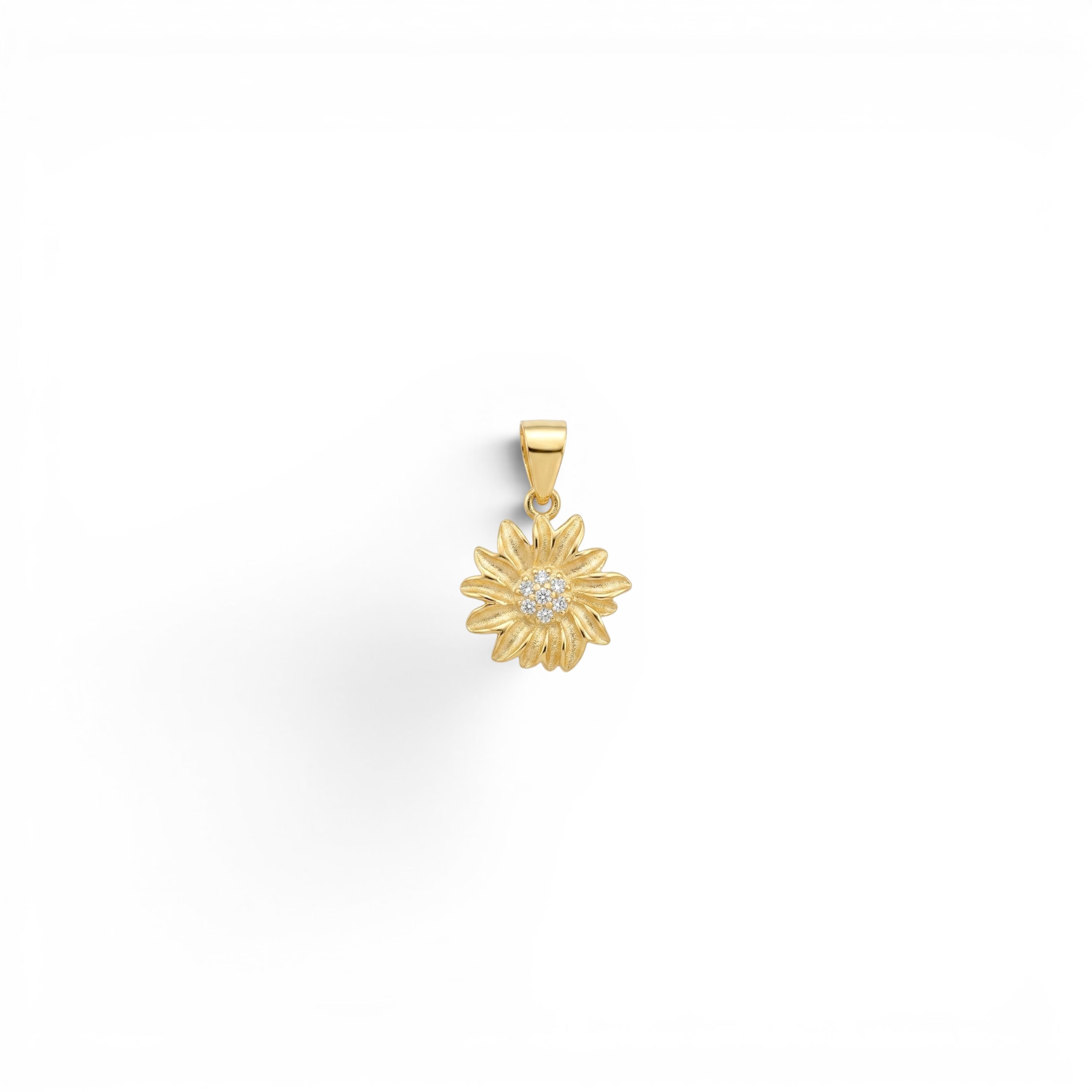 Ciondolo Girasole con Zirconi In Argento 925
