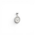 Ciondolo Medaglia Madonna con Zirconi In Argento 925