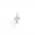 Ciondolo Croce con Zirconi a Rosette In Argento 925