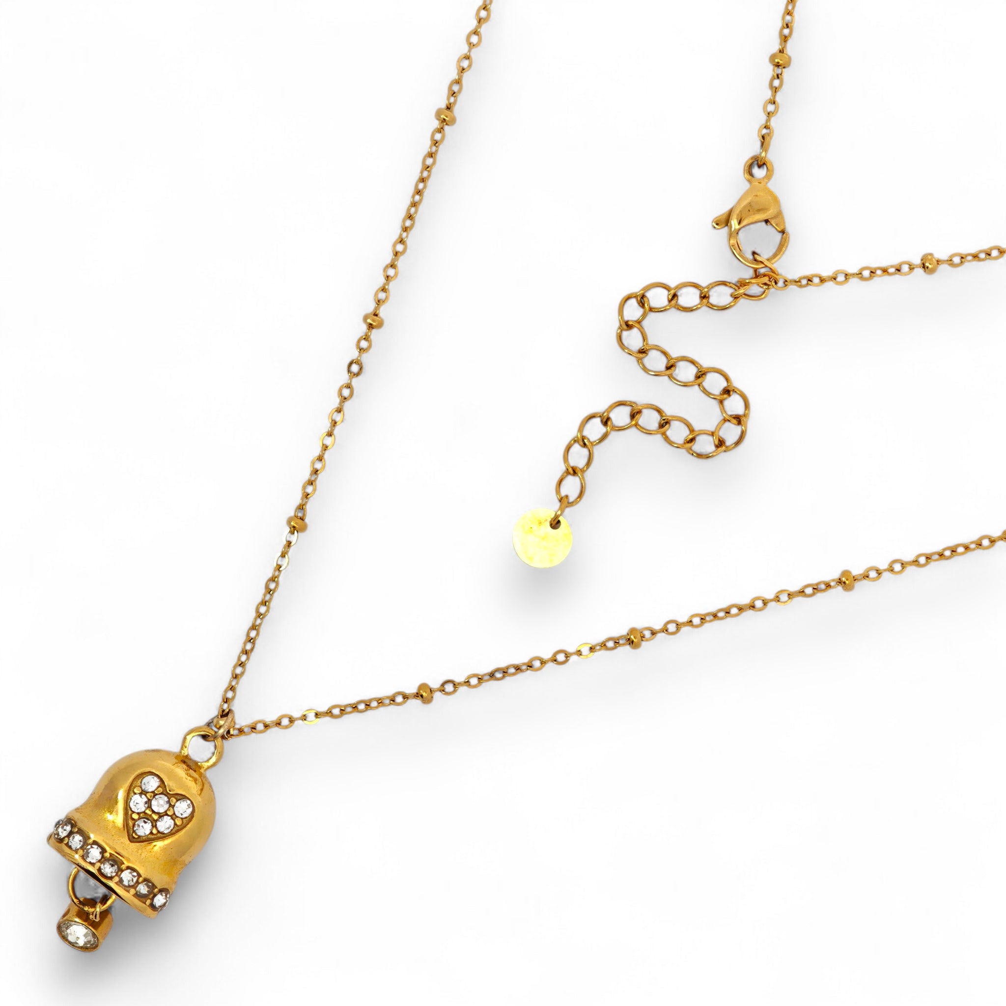 Collana Campanella Cuore in Acciaio