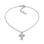 Collana con Croce in Pavé di Zirconi In Acciaio Inossidabile