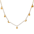 Collana Stelle e Lune in Acciaio Inossidabile