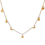 Collana Stelle e Lune in Acciaio Inossidabile