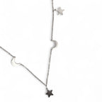 Collana Stelle e Lune in Acciaio Inossidabile