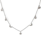 Collana Stelle e Lune in Acciaio Inossidabile