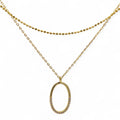 Collana doppio filo ovale in Argento 925