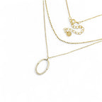 Collana doppio filo ovale in Argento 925