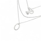 Collana doppio filo ovale in Argento 925