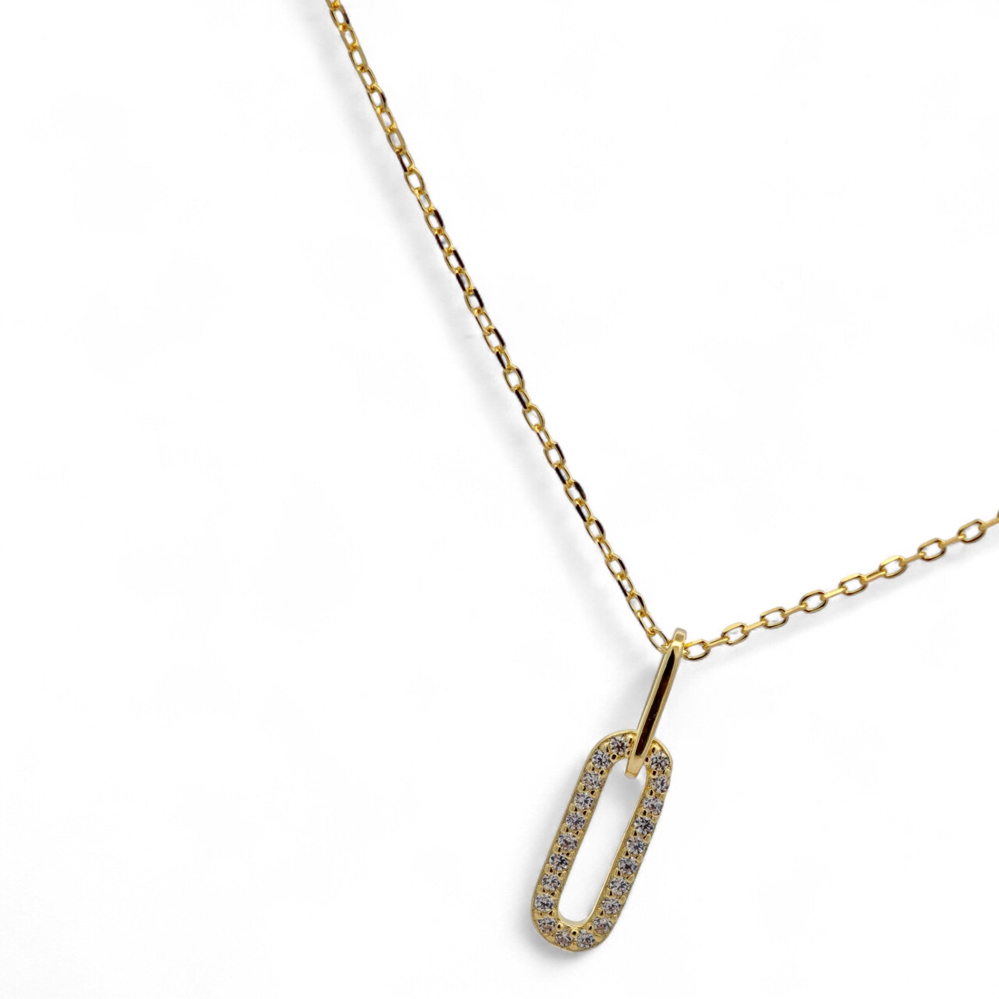 Collana in Argento con Pendente Rettangolare