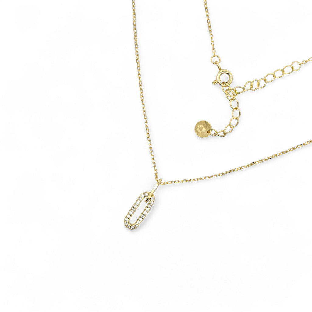Collana in Argento con Pendente Rettangolare