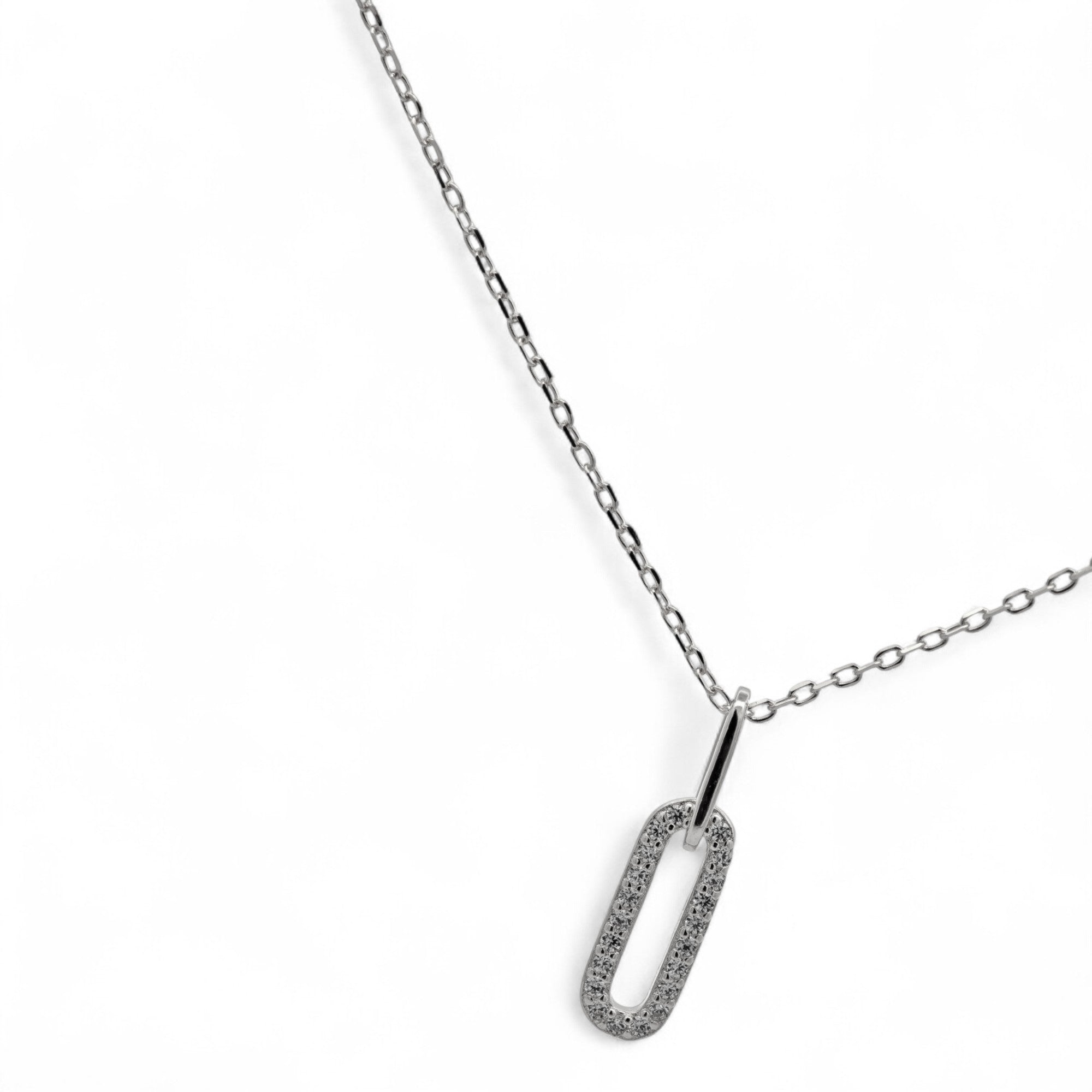 Collana in Argento con Pendente Rettangolare