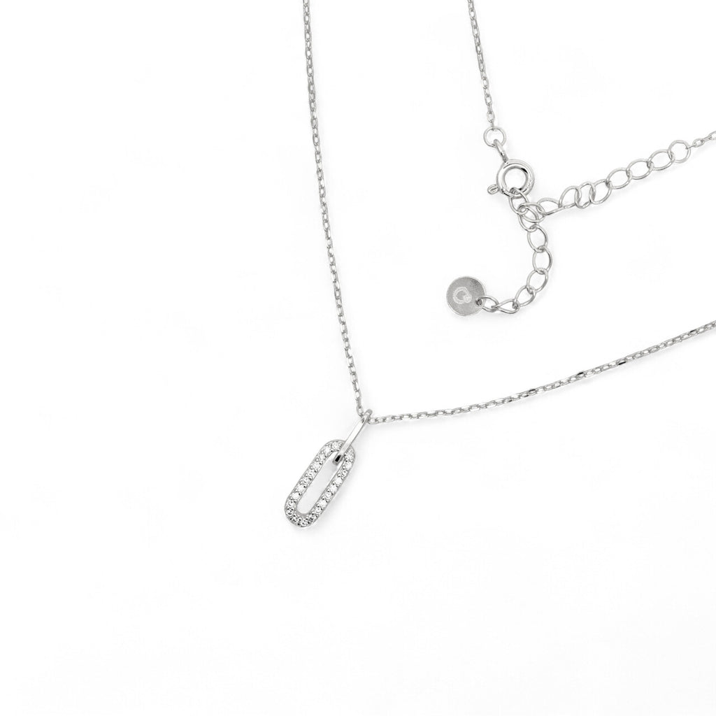 Collana in Argento con Pendente Rettangolare