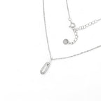 Collana in Argento con Pendente Rettangolare