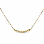 Collana nodo intrecciato brillante in Argento 925