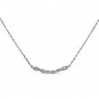 Collana nodo intrecciato brillante in Argento 925