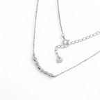 Collana nodo intrecciato brillante in Argento 925