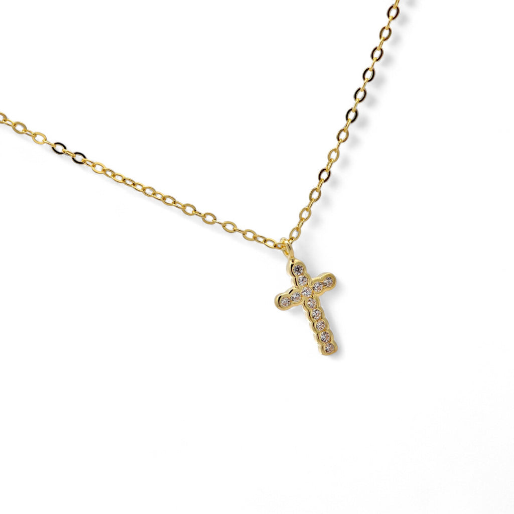Collana Croce Brillante in Argento 925