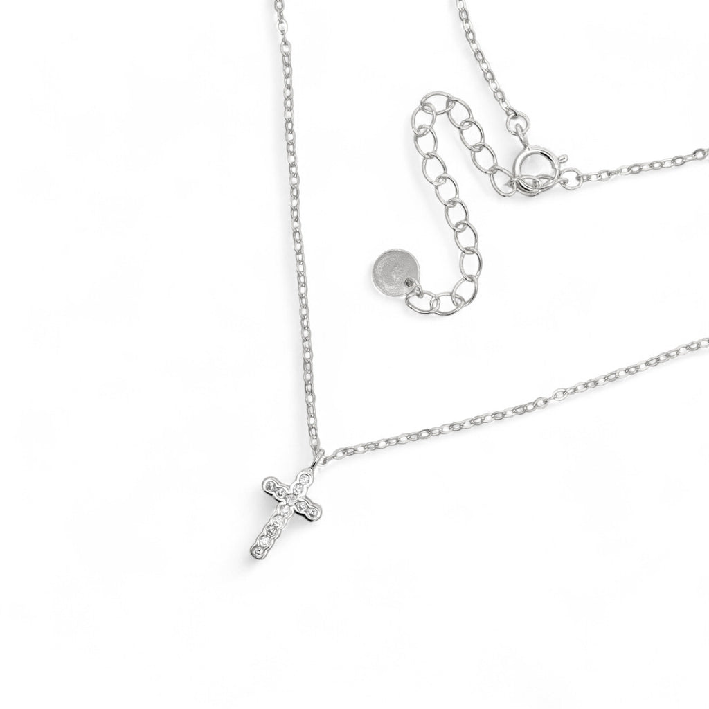 Collana Croce Brillante in Argento 925