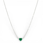 Collana Tennis con Cuore In Argento 925
