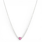 Collana Tennis con Cuore In Argento 925