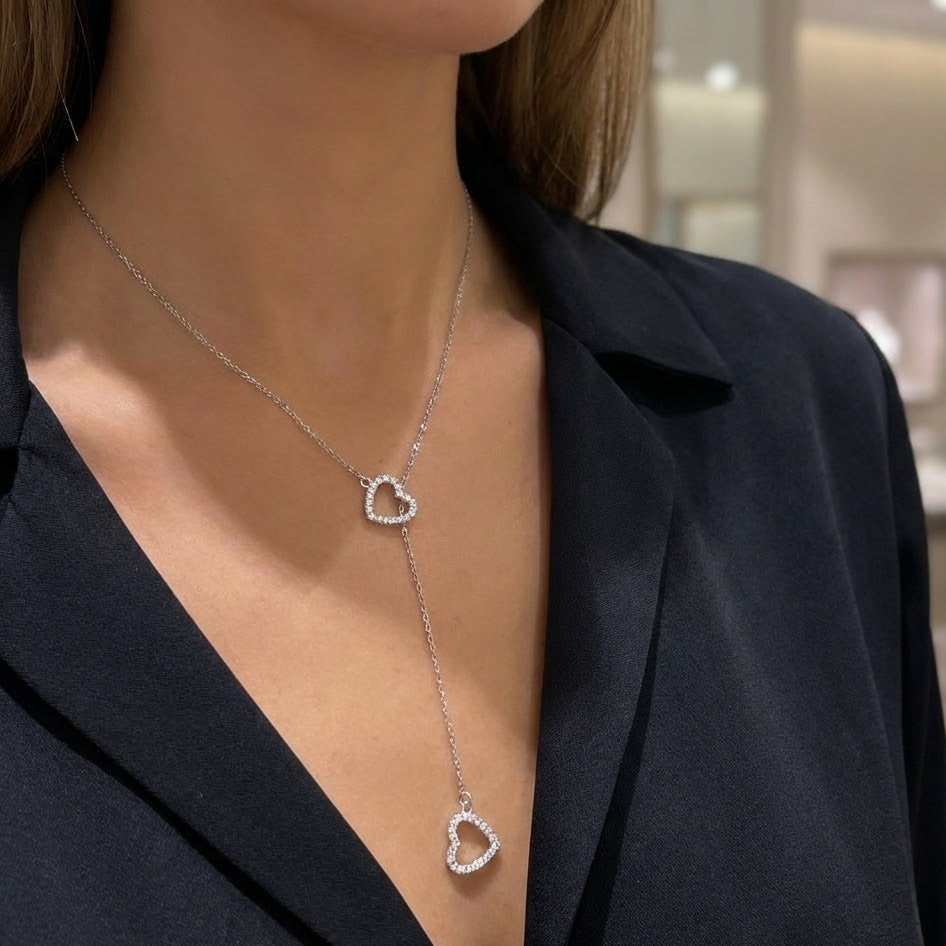 Collana Multiheart Pendente In Argento 925