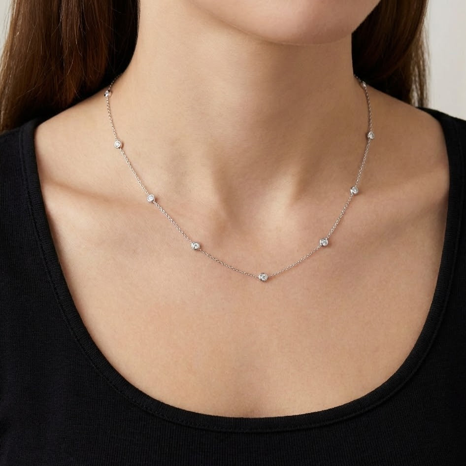 Collana Sfere Di Luce In Argento 925
