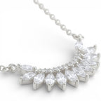 Collana Luce Incastonata con Pendente e Zirconi In Argento 925