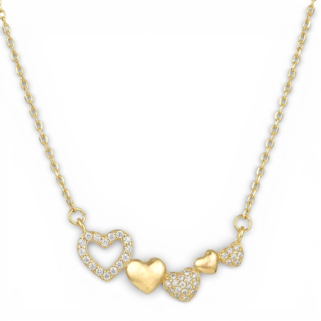 Collana Armonia di Cuori In Argento 925