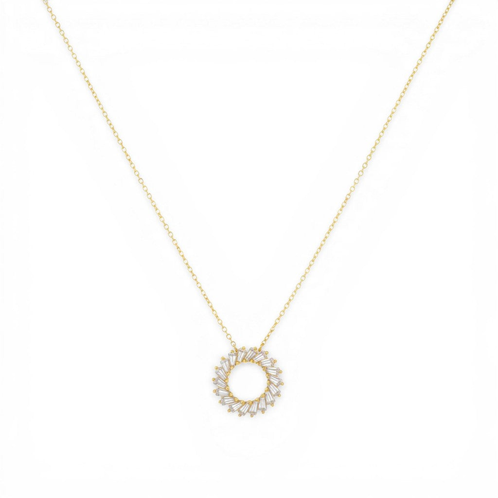 Collana Rollò con Cerchio Traforato e Navetta In Argento 925