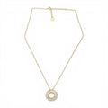 Collana Rollò con Cerchio Traforato e Navetta In Argento 925