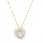 Collana Cuore Splendente con Zircone Incastonato In Argento 925