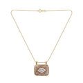 Collana Catenina con Cammeo Occhio In Argento 925
