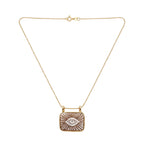 Collana Catenina con Cammeo Occhio In Argento 925