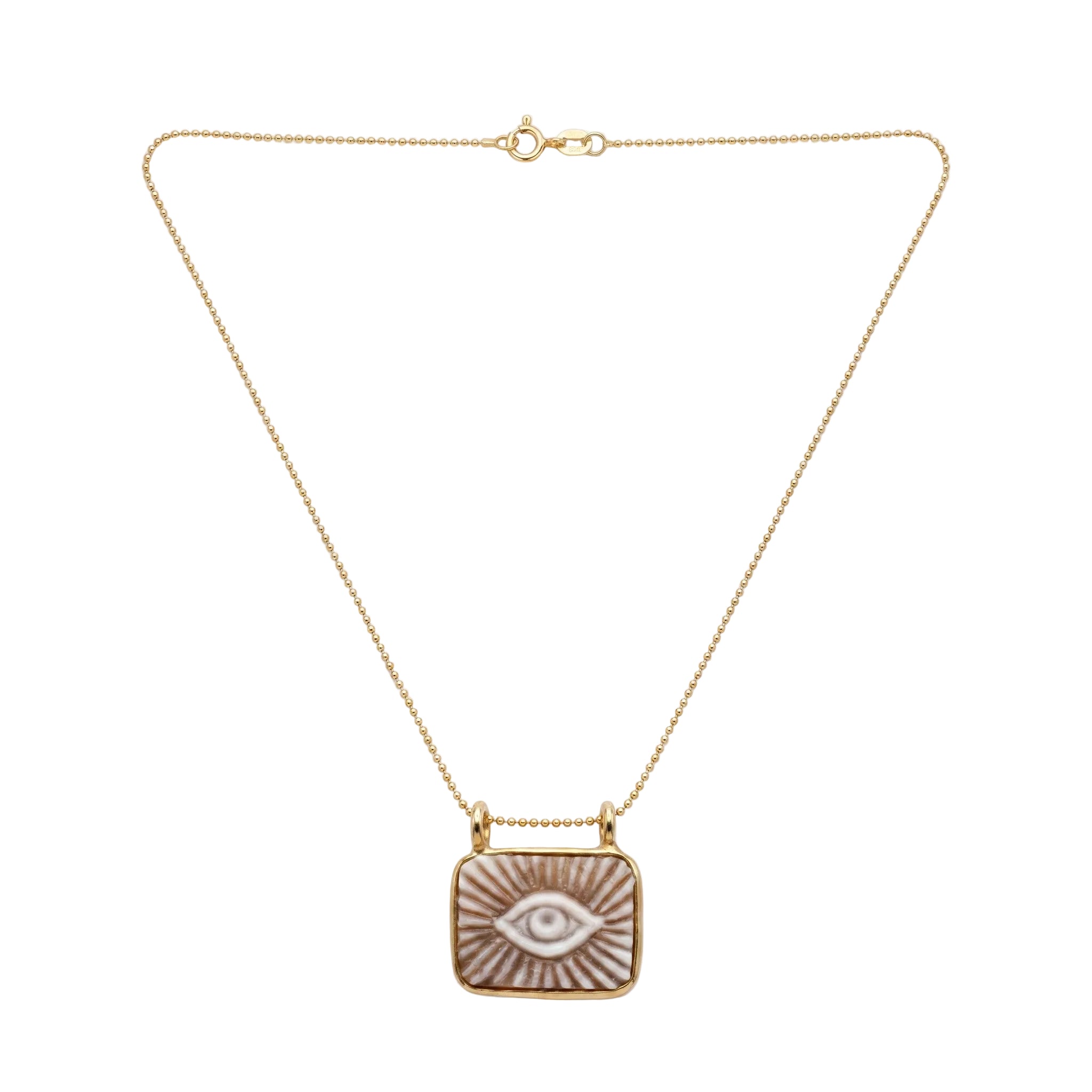 Collana Catenina con Cammeo Occhio In Argento 925