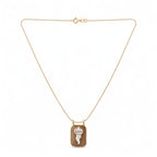Collana Catenina con Cammeo Corno In Argento 925