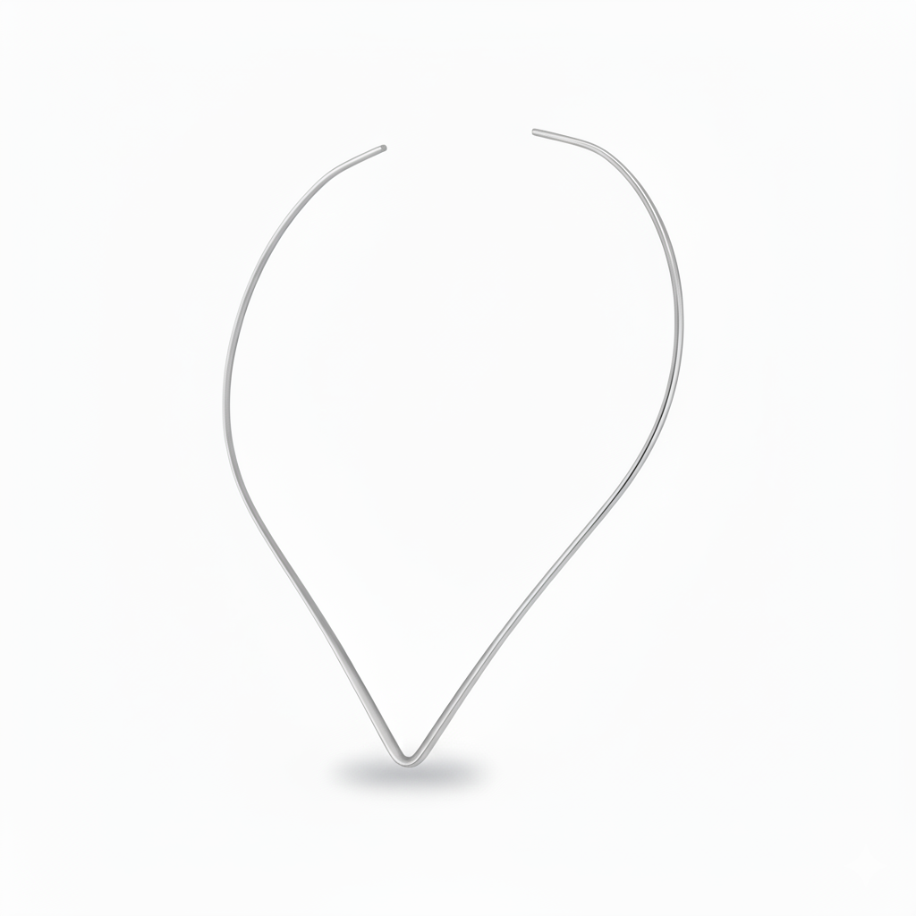 Girocollo Rigido Aperto a Forma di V in Acciaio Inossidabile