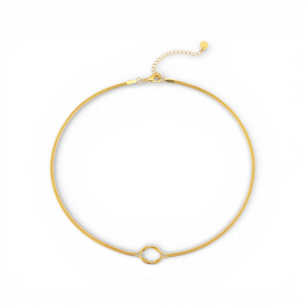 Collana Girocollo Snake Nodo In Acciaio Inossidabile