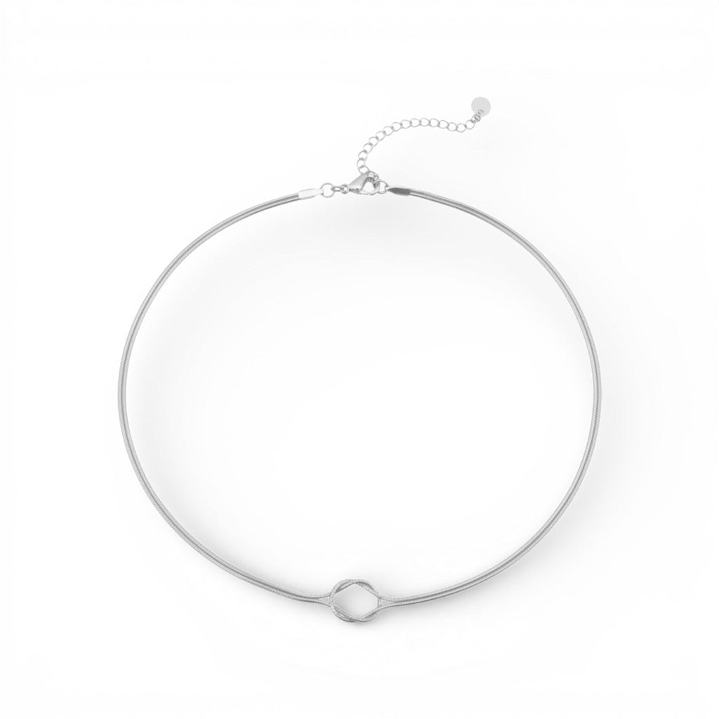 Collana Girocollo Snake Nodo In Acciaio Inossidabile