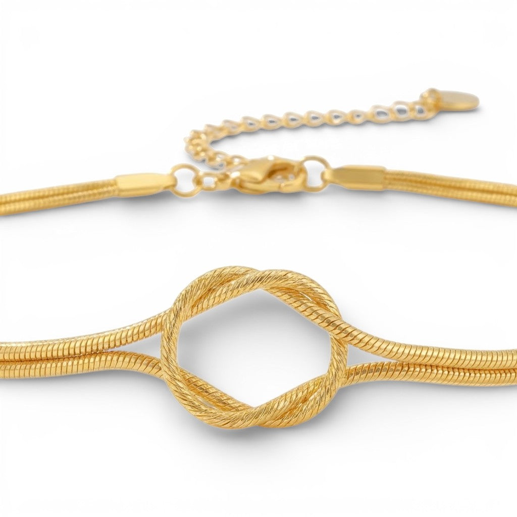 Collana Girocollo Snake Nodo In Acciaio Inossidabile