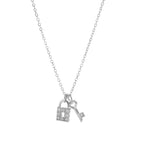 Collana Lucchetto e Chiave In Acciaio Inossidabile