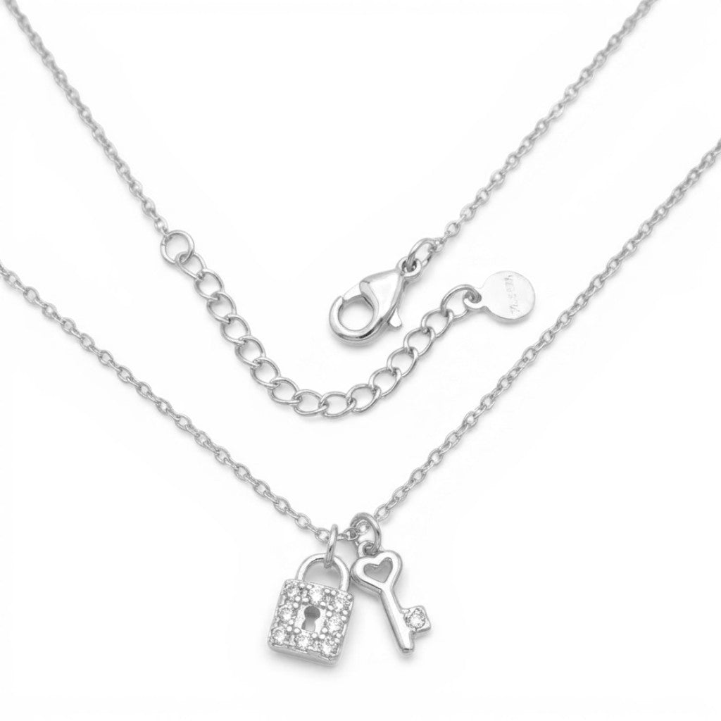 Collana Lucchetto e Chiave In Acciaio Inossidabile