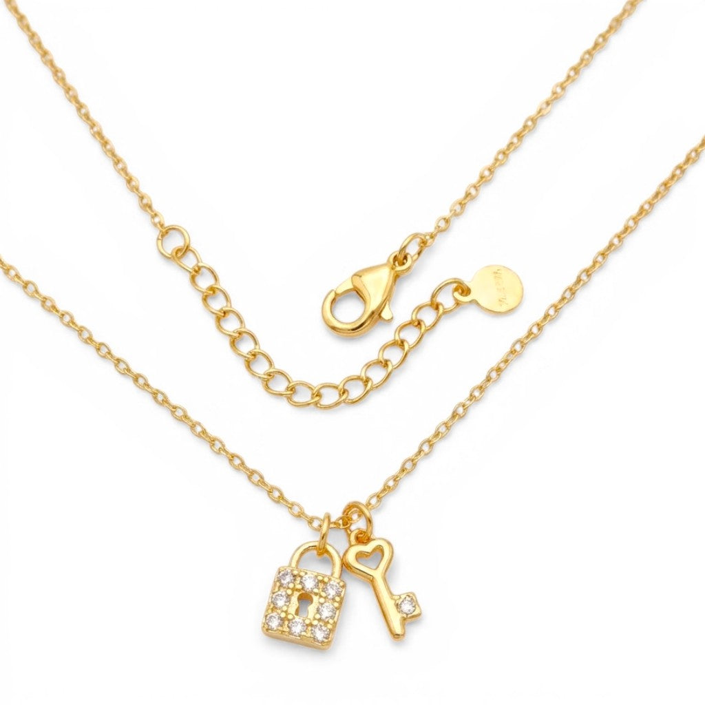 Collana Lucchetto e Chiave In Acciaio Inossidabile