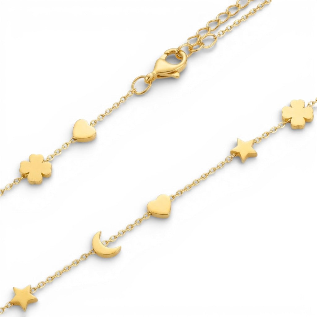 Collana Charms e Portafortuna In Acciaio Inossidabile
