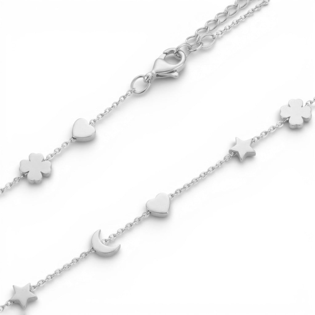 Collana Charms e Portafortuna In Acciaio Inossidabile