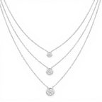 Collana Triplo Filo con Punti Luce In Acciaio Inossidabile