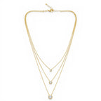 Collana Triplo Filo con Punti Luce In Acciaio Inossidabile