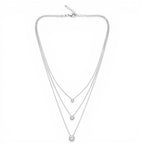 Collana Triplo Filo con Punti Luce In Acciaio Inossidabile