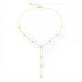 Collana a Y con Quadrifogli In Acciaio Inossidabile